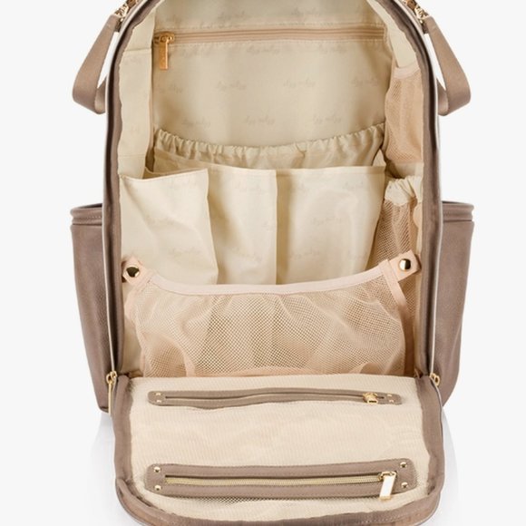 Maternity Itzy Ritzy Diaper Bags- Vanilla Latte Boss Plus Diaper Bag Backpack - Picture 2 of 5